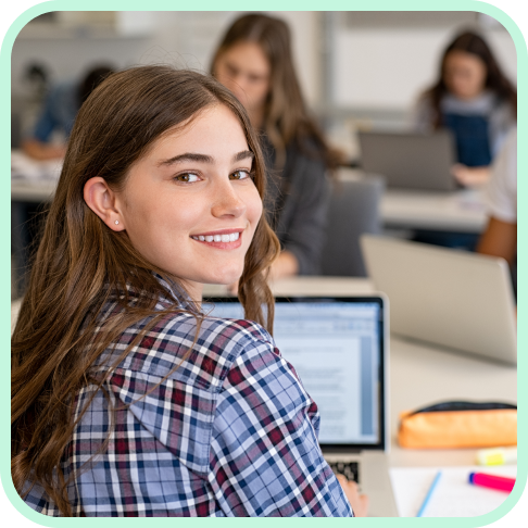 Teenager displaying that there are new chromebook laptops for sale